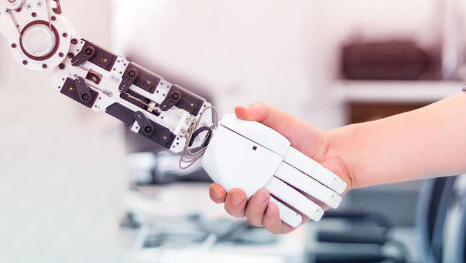 robot handshake robot handshake